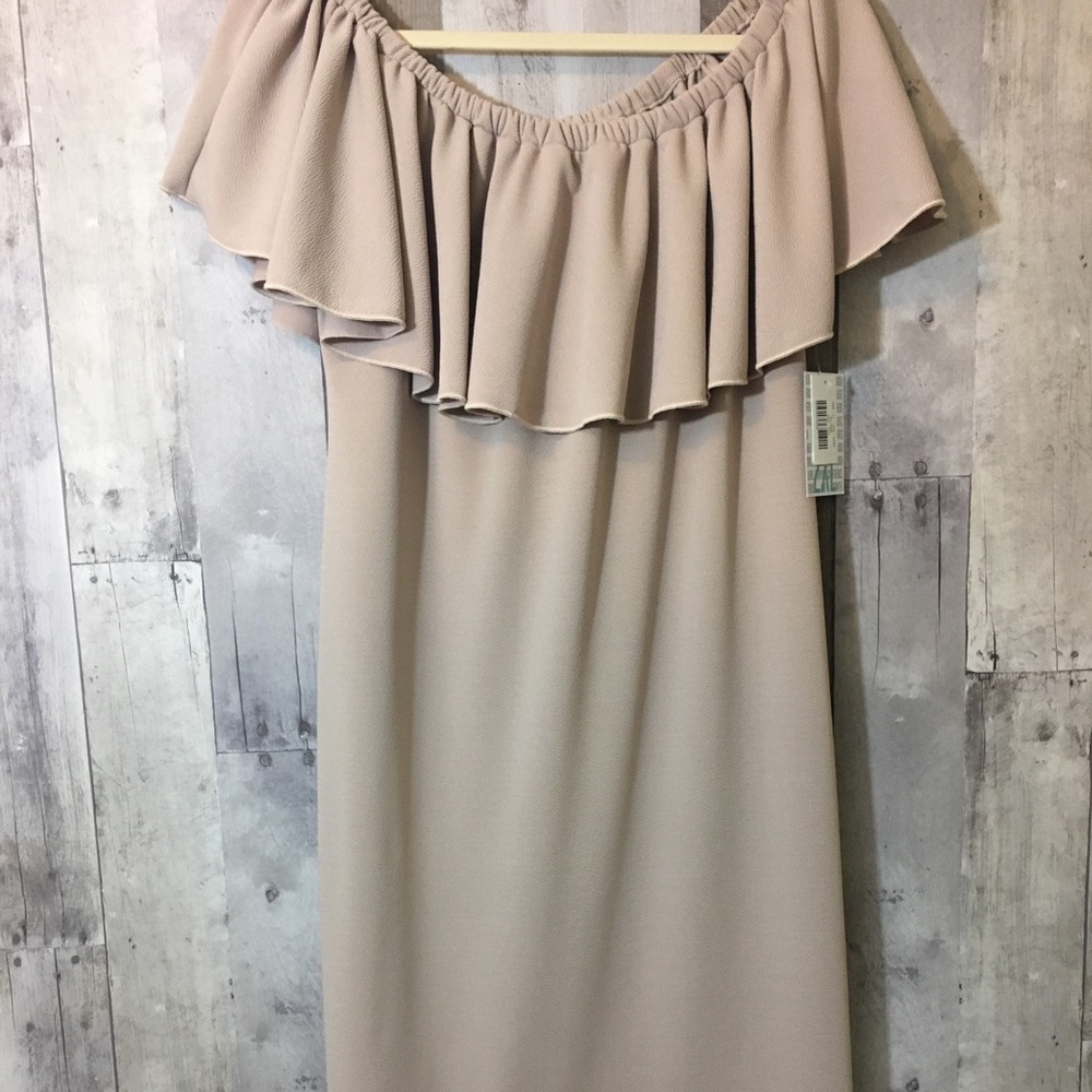 Beige Flounce CiCi Dress 👗